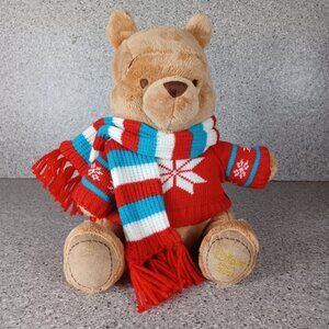 Disney Store Exclusive My Friends Tigger and Pooh Winter Pooh Plush Bear Toy